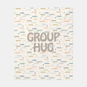 Group Hug Multiple 5-7 Names Get Well Sympathy Fleece Blanket