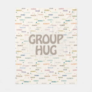 Group Hug Multiple 8-10 Names Get Well Sympathy Fleece Blanket