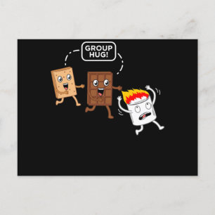 Group Hug S'more Funny Smores Camper Camping Holiday Postcard