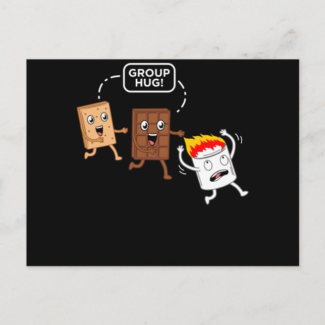 Group Hug S'more Funny Smores Camper Camping Holiday Postcard (Front)