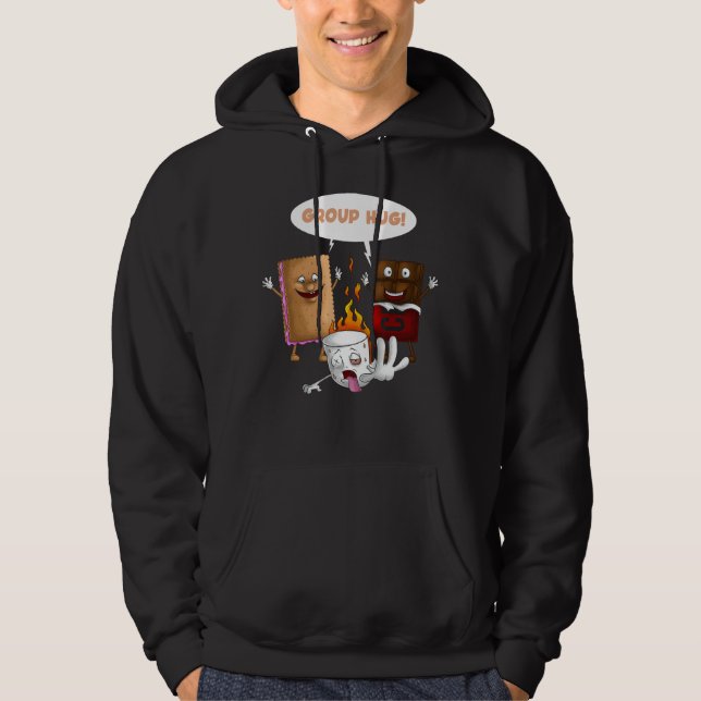 Group Hug S'mores Marshmallows Cute Camping Funny  Hoodie (Front)