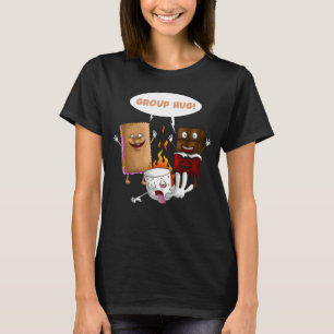 Group Hug S'mores Marshmallows Cute Camping Funny T-Shirt