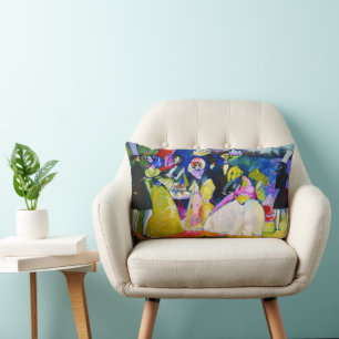 Group in Crinolines by Wassily Kandinsky Lumbar Pillow