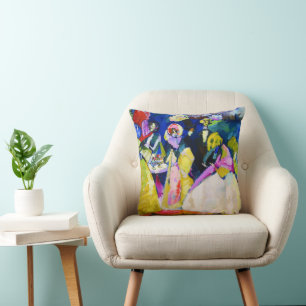Group in Crinolines by Wassily Kandinsky Throw Pillow