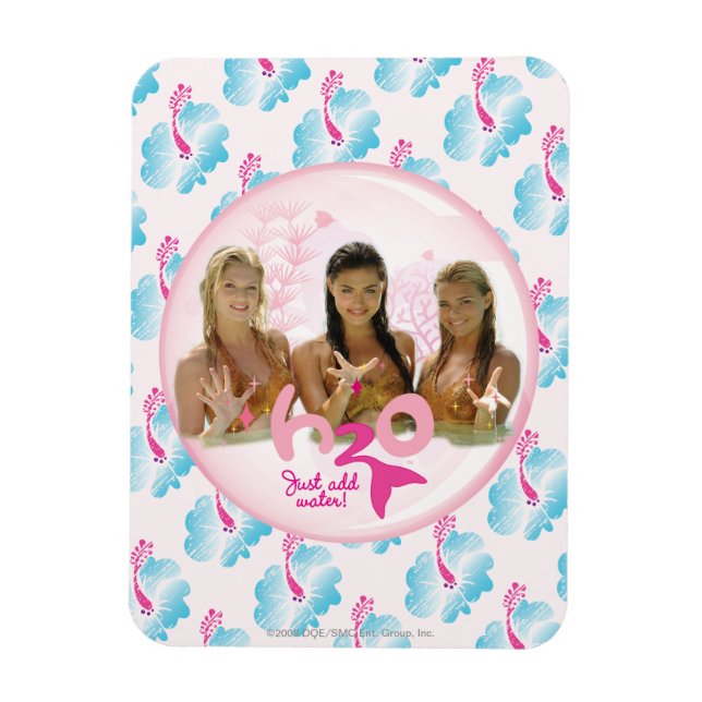 Group In Pink Bubble Magnet (Vertical)