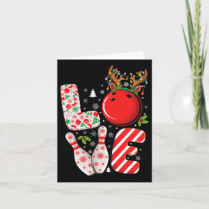 Group Matching Xmas Bowling Ll And Pins Christmas Card
