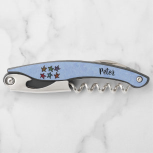 Group of Abstract Turtles Colourful shells on Blue Corkscrew