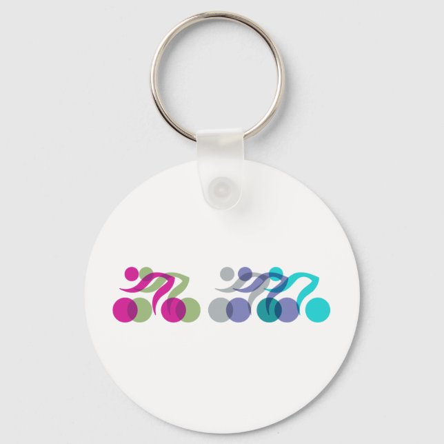 Group of Bikers Keychain (Front)