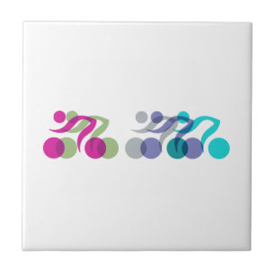 Group of Bikers Tile