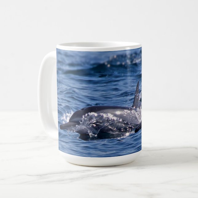 Group of bottlenose dolphins coffee mug (Front Left)
