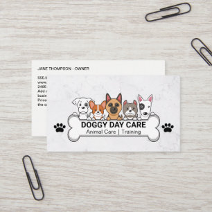 Group of Dogs Dog Bone Pet Care Business Card