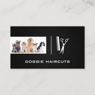 Group of Dogs   Scissors and Comb Business Card