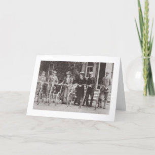 Group of Edwardian bicyclists, early 1900s (b/w ph Card