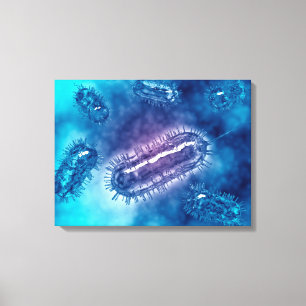 Group Of Escherichia Coli Bacteria Cells 1 Canvas Print