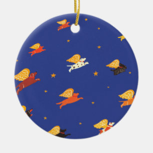group of flying dogs Ornament