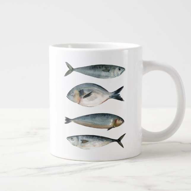Group of Four Fish Large Coffee Mug (Right)