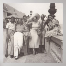 Group of friends in Cannes, 1930s