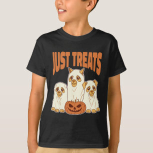 Group Of Ghost Dogs Spooky Halloween Cat Lover Kid T-Shirt