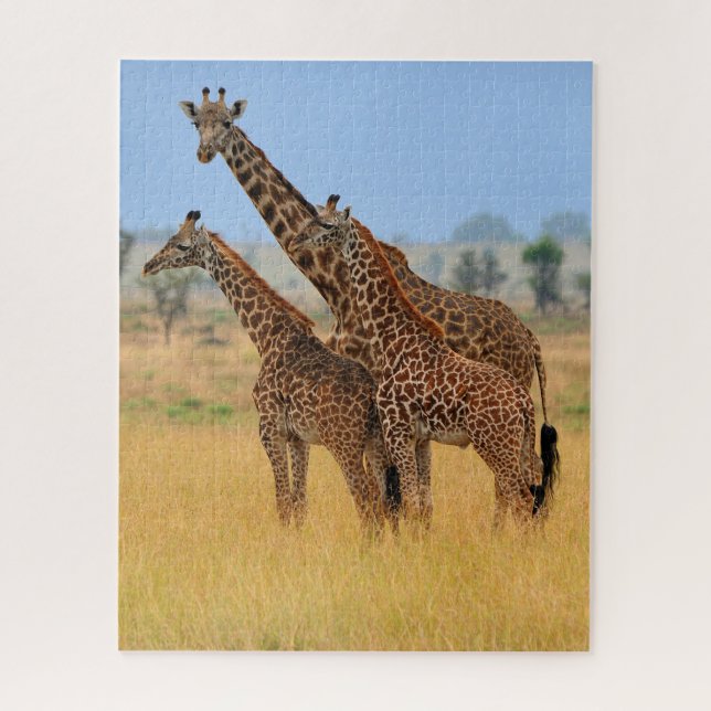 Group of Giraffes in Serengeti National Park Jigsaw Puzzle (Vertical)