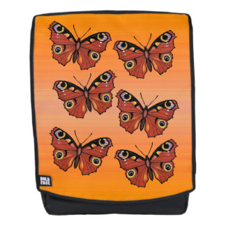 Group of Golden Brown Monarch Butterflies Orange Backpack