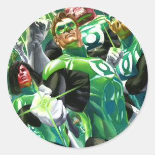 Group of Green Lanterns Classic Round Sticker