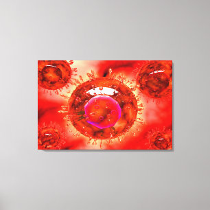 Group Of H5N1 Virus With Glassy View 1 Canvas Print