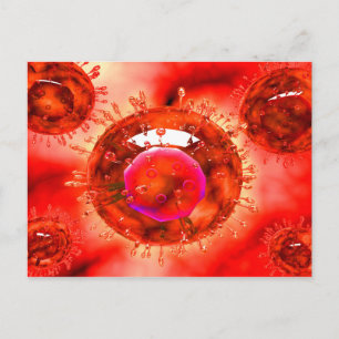Group Of H5N1 Virus With Glassy View 1 Postcard
