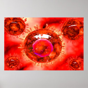 Group Of H5N1 Virus With Glassy View 1 Poster