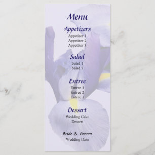 Group of Japanese Irises Wedding Menu