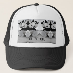Group of Mickey Mouse with Your Text White - Black Trucker Hat