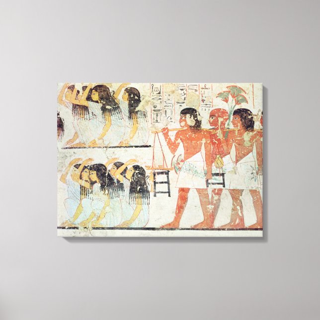 Group of mourners in the funeral procession canvas print (Front)