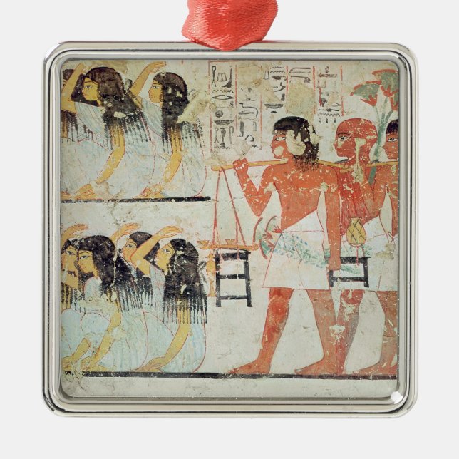 Group of mourners in the funeral procession metal ornament (Front)