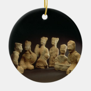 Group of Musicians, Dancers and Servants (terracot Ceramic Ornament