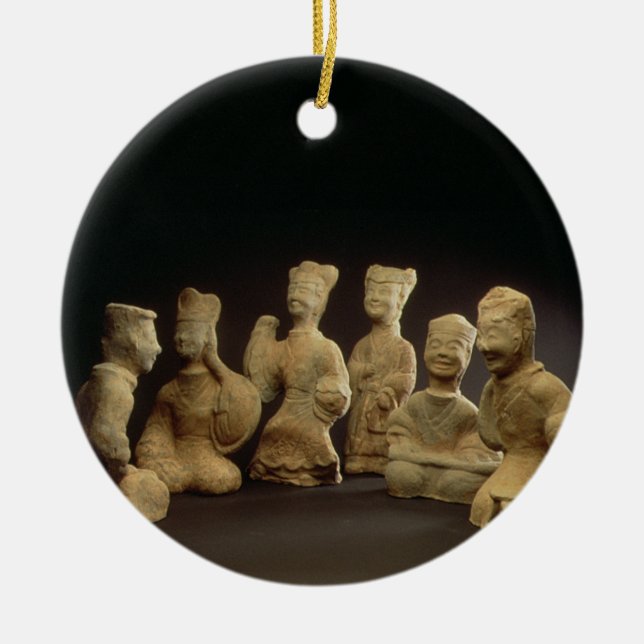 Group of Musicians, Dancers and Servants (terracot Ceramic Ornament (Front)