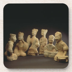 Group of Musicians, Dancers and Servants (terracot Coaster