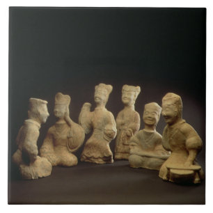 Group of Musicians, Dancers and Servants (terracot Tile