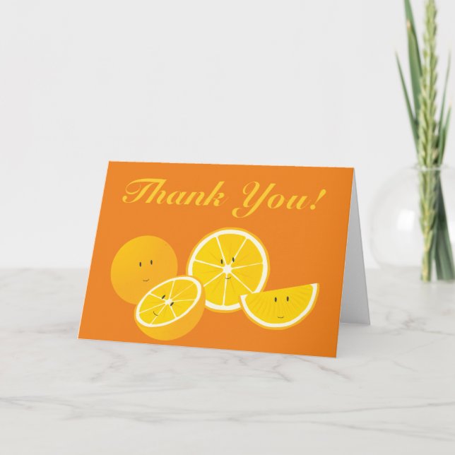 Group of oranges thank you card (Front)