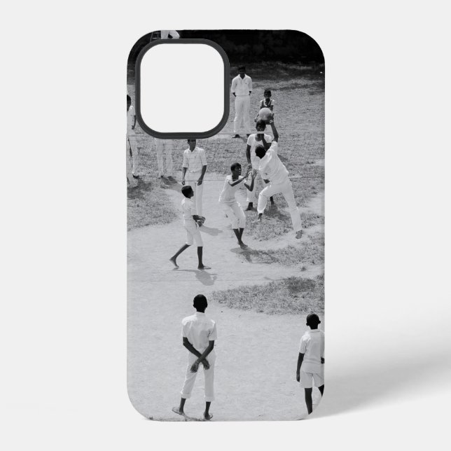 GROUP OF PEOPLE PLAYING BASEBALL iPhone CASE (Back)
