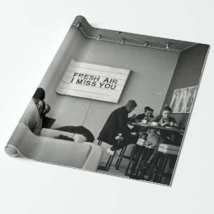 GROUP OF PEOPLE SITTING ON CHAIR WRAPPING PAPER