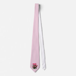 Group of Pink Tulips Tie
