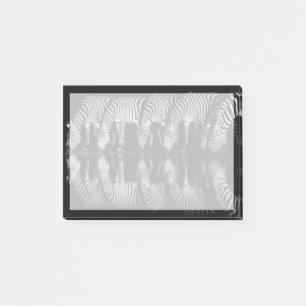 Group of Plains Zebra Drink Together at Night Post-it Notes