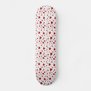 Group of Red Hearts Skateboard Deck