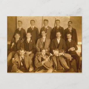 Group of Silly Poolroom Hotshots, circa 1900 Postcard