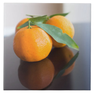 Group of the fresh tangerines tile