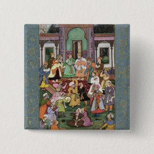 Group of Whirling Dervishes, from the Large Clive 2 Inch Square Button