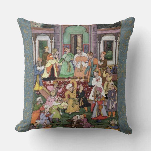 Group of Whirling Dervishes, from the Large Clive Throw Pillow (Front)