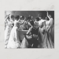 Group of Women in Early 1900s Champagne Toast