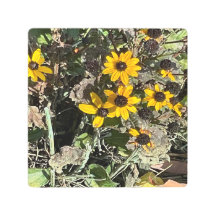 Group of Yellow Flower Metal Wall Art