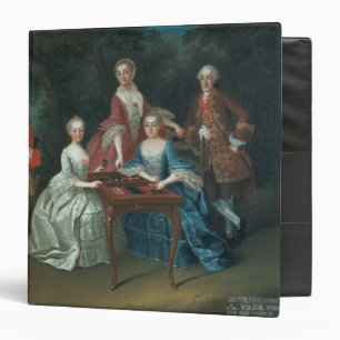 Group portrait of the Harrach family playing Binder