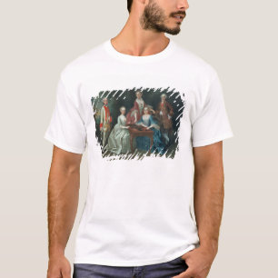 Group portrait of the Harrach family playing T-Shirt